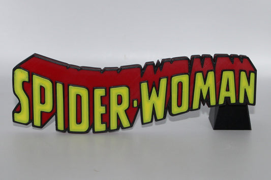Spider-Woman 3D printed Logo Sign Wall Desk Shelf Art