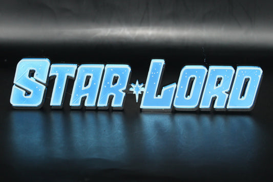 Star Lord 3D printed Logo Sign Wall Desk Shelf Art