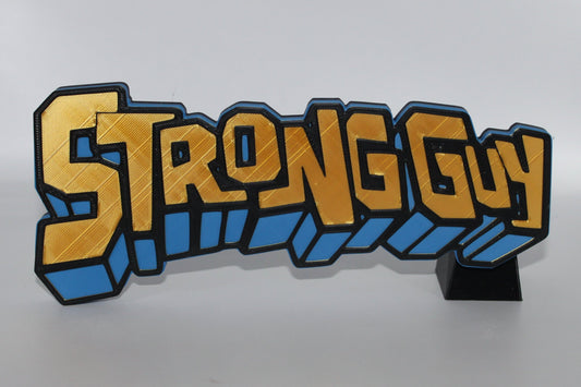 Strong Guy 3D printed Logo Sign Wall Desk Shelf Art