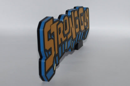 Strong Guy 3D printed Logo Sign Wall Desk Shelf Art