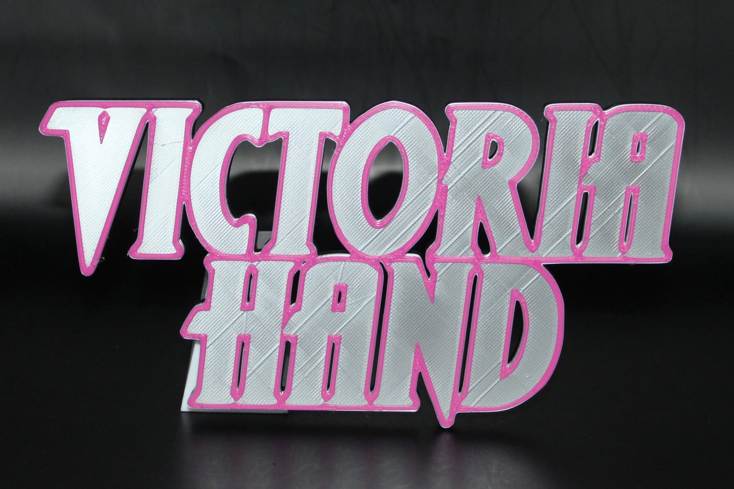 Victoria Hand 3D printed Logo Sign Wall Desk Shelf Art