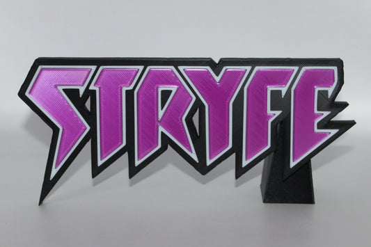 Stryfe 3D printed Logo Sign Wall Desk Shelf Art