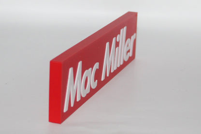 Mac Miller 3D printed Logo Sign Wall Desk Shelf Art