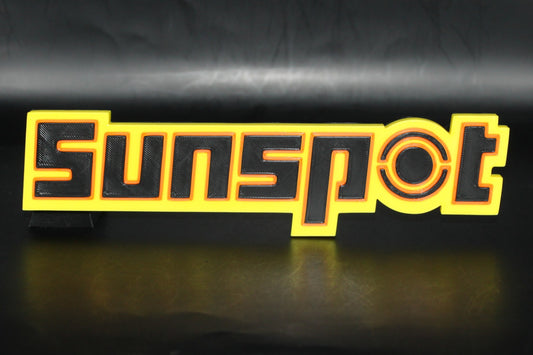 Sunspot 3D printed Logo Sign Wall Desk Shelf Art