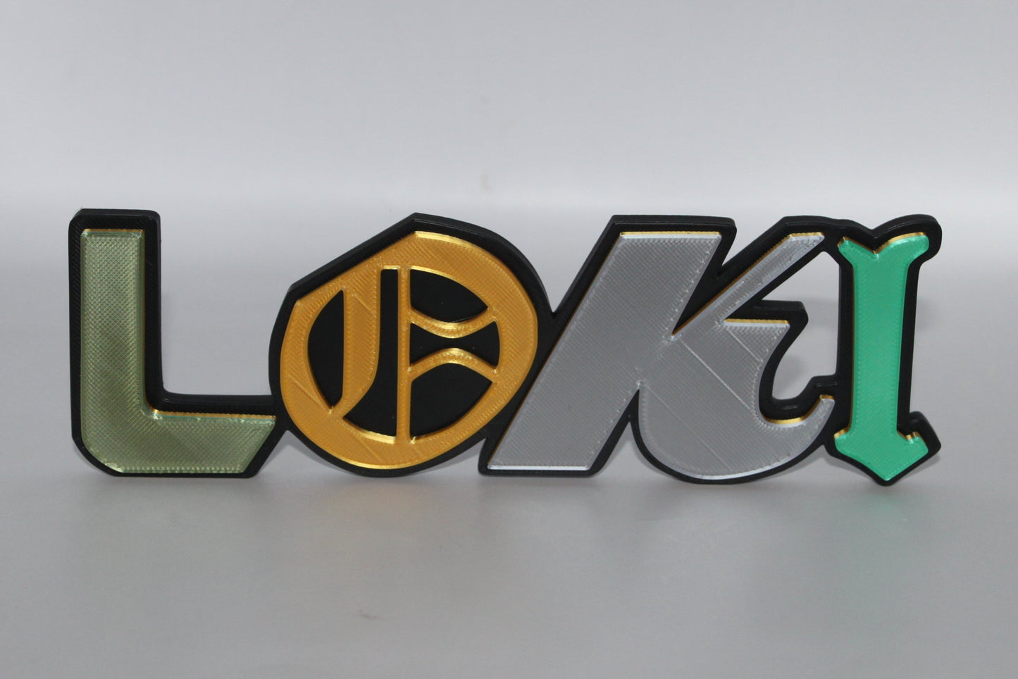 Loki 3D printed Logo Sign Wall Desk Shelf Art