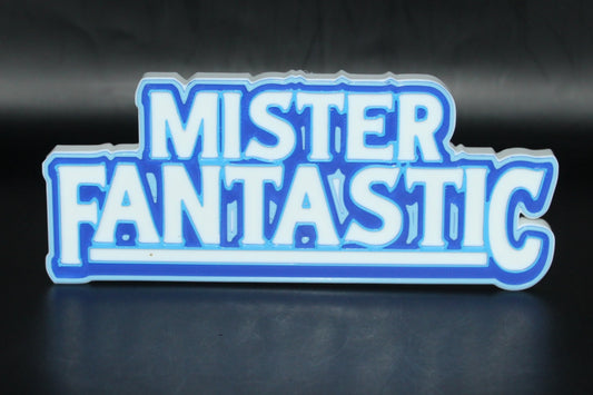 Mister Fantastic 3D printed Logo Sign Wall Desk Shelf Art