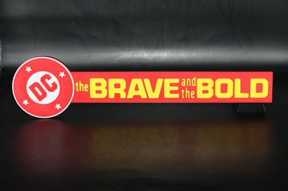 DC, The Brave and the Bold 3D printed Logo Sign Wall Desk Shelf Art