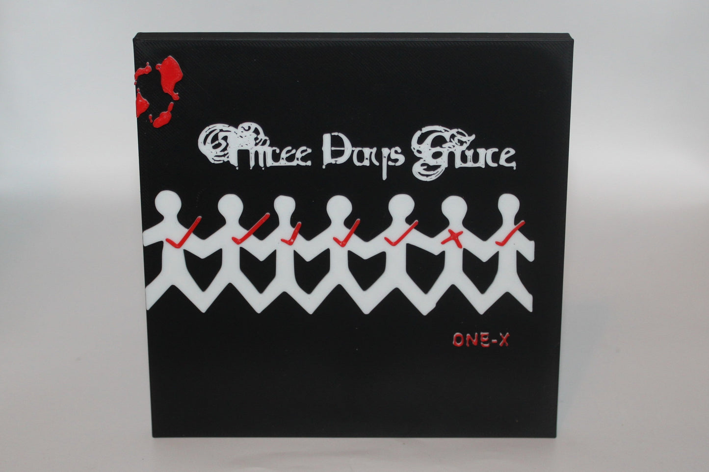 Three Days Grace, One X 3D printed Logo Sign Wall Desk Shelf Art