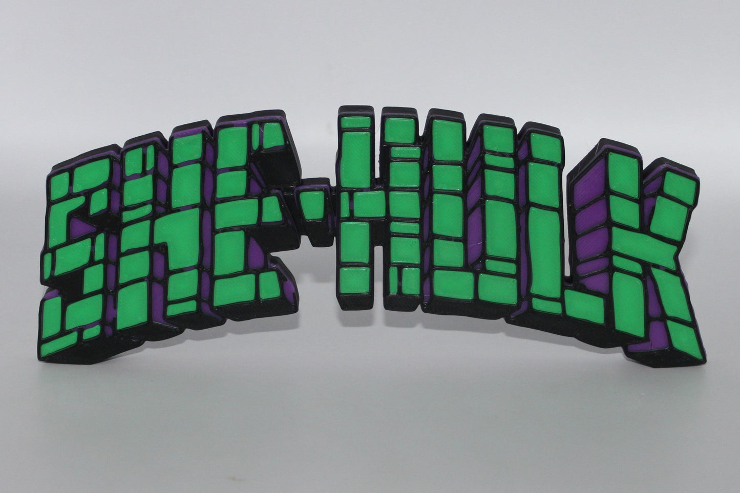 She Hulk 3D printed Logo Sign Wall Desk Shelf Art