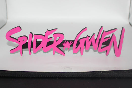 Spider Gwen 3D printed Logo Sign Wall Desk Shelf Art