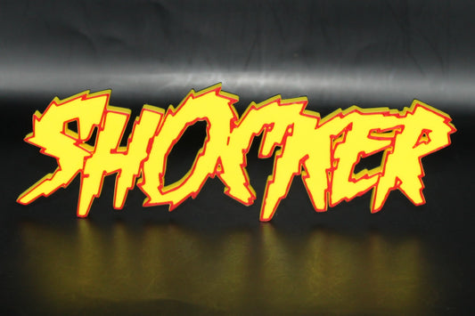 Shocker 3D printed Logo Sign Wall Desk Shelf Art
