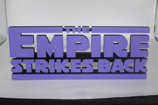 Star Wars The Empire Strikes Back 3D printed Logo Sign Wall Desk Shelf Art
