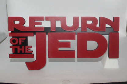 Star Wars Return of the Jedi 3D printed Logo Sign Wall Desk Shelf Art