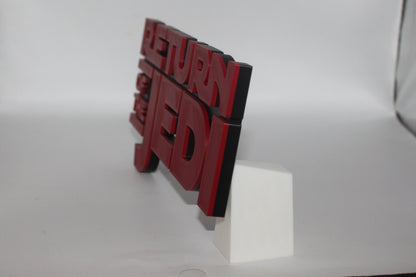Star Wars Return of the Jedi 3D printed Logo Sign Wall Desk Shelf Art