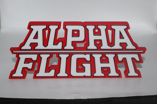Alpha Flight 3D printed Logo Sign Wall Desk Shelf Art