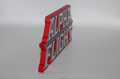 Alpha Flight 3D printed Logo Sign Wall Desk Shelf Art
