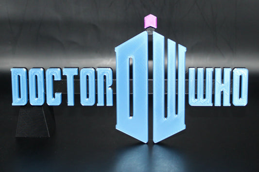 Doctor Who 3D printed Logo Sign Wall Desk Shelf Art