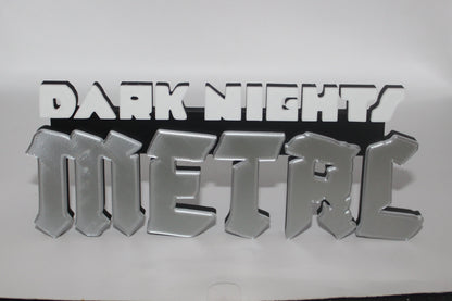 Dark Nights Metal 3D printed Logo Sign Wall Desk Shelf Art