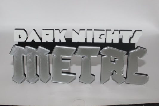 Dark Nights Metal 3D printed Logo Sign Wall Desk Shelf Art