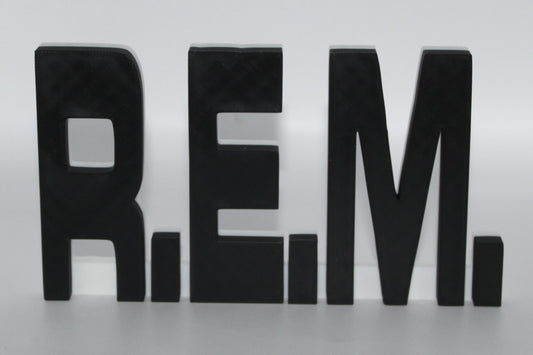 R.E.M. 3D printed Logo Sign Wall Desk Shelf Art