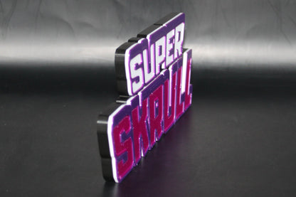 Super Skrull 3D printed Logo Sign Wall Desk Shelf Art