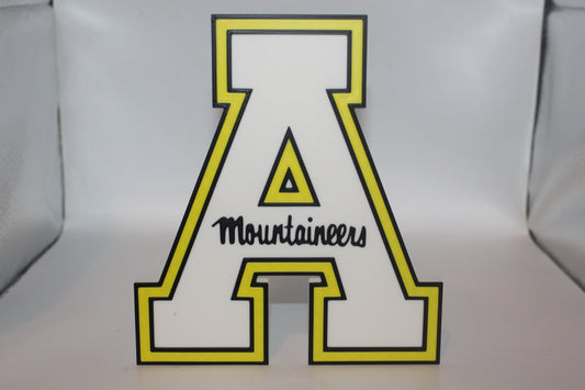Appalachian State Mountaineers 3D printed Logo Sign Wall Desk Shelf Art