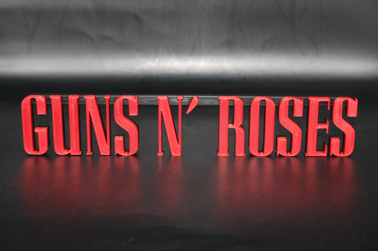 Guns N' Roses 3D printed Logo Sign Wall Desk Shelf Art