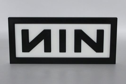 Nine Inch Nails, NIN 3D printed Logo Sign Wall Desk Shelf Art