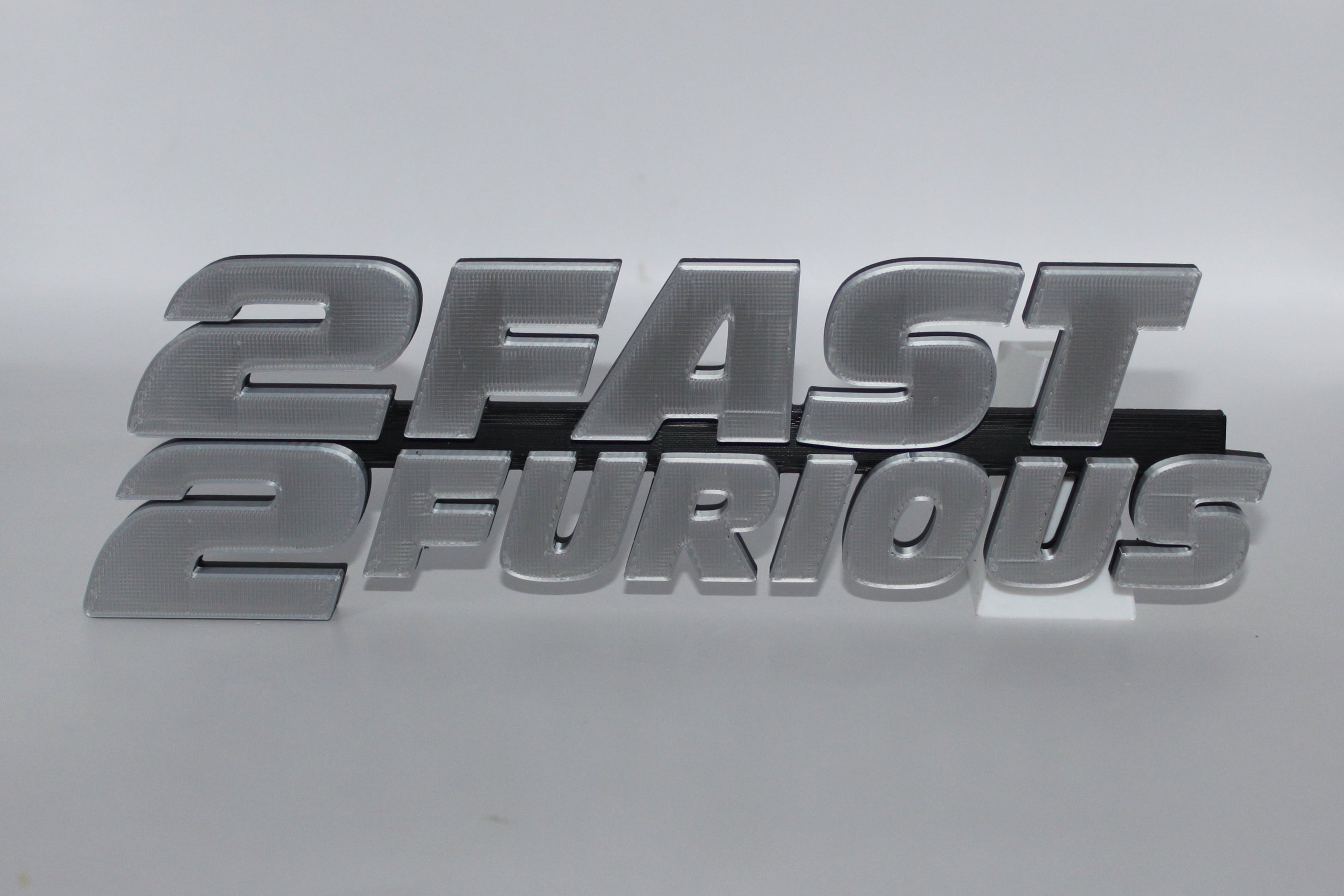 2 Fast 2 Furious 3D printed Logo Sign Wall Desk Shelf Art – WindyCity3D
