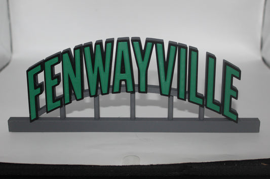 Fenway Park, Fenwayville, Boston Red Sox 3D printed Logo Sign Wall Desk Shelf Art