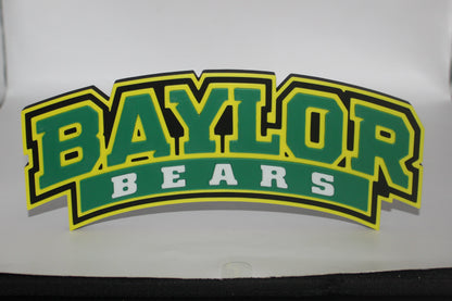 Baylor Bears 3D printed Logo Sign Wall Desk Shelf Art