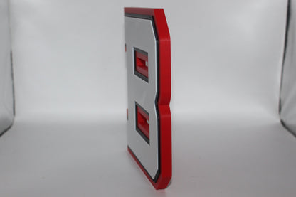 Ball State Cardinals 3D printed Logo Sign Wall Desk Shelf Art