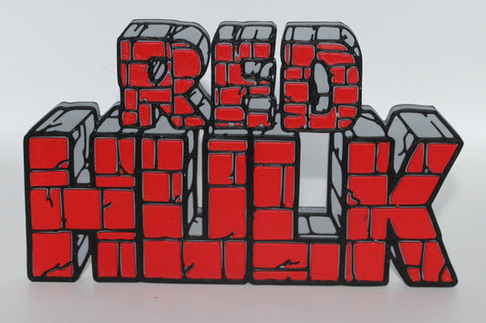 Red Hulk 3D printed Logo Sign Wall Desk Shelf Art