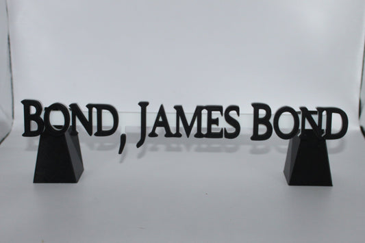 007 Bond, James Bond 3D printed Logo Sign Wall Desk Shelf Art