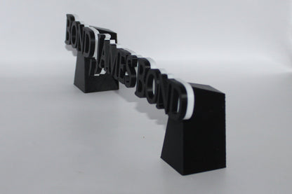 007 Bond, James Bond 3D printed Logo Sign Wall Desk Shelf Art