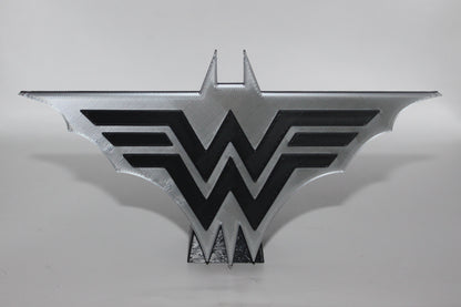 Batman Dark Nights Metal 3D printed Logo Sign Wall Desk Shelf Art