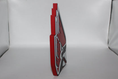 Ball State Cardinals 3D printed Logo Sign Wall Desk Shelf Art