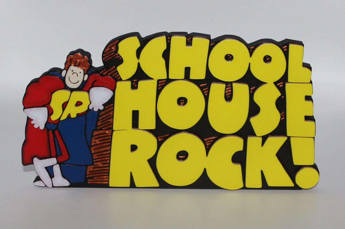 School House Rock 3D printed Logo Sign Wall Desk Shelf Art