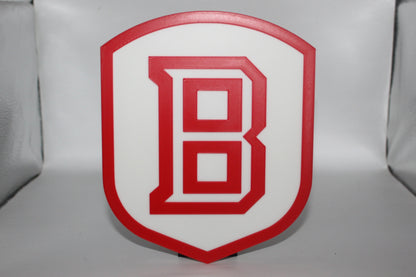Bradley Braves 3D printed Logo Sign Wall Desk Shelf Art