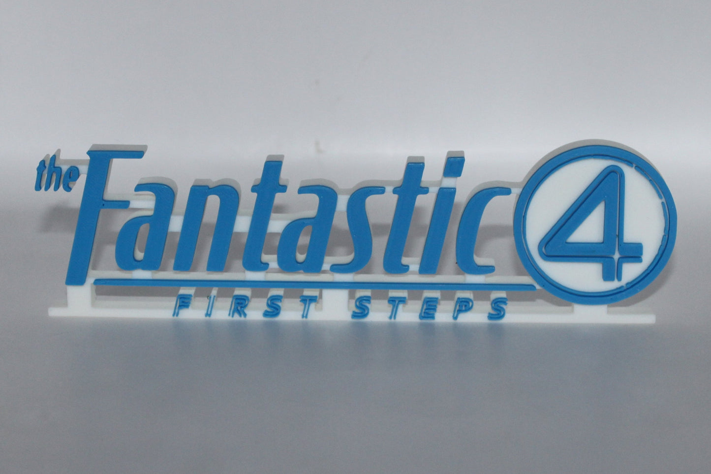 The Fantastic Four First Steps 3D printed Logo Sign Wall Desk Shelf Art