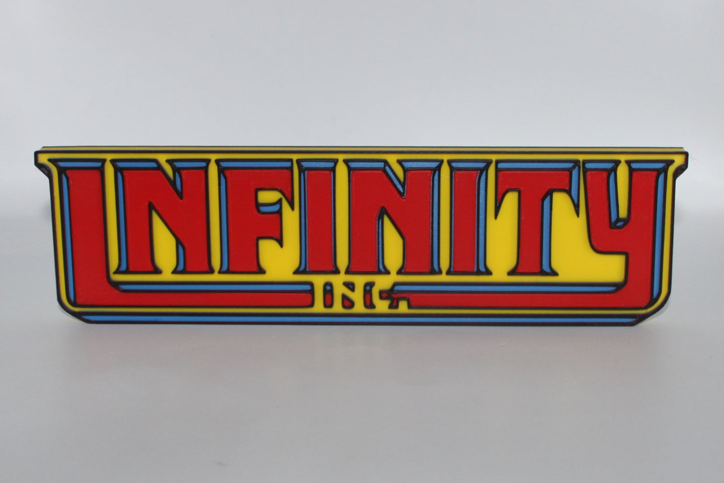 Infinity 3D printed Logo Sign Wall Desk Shelf Art