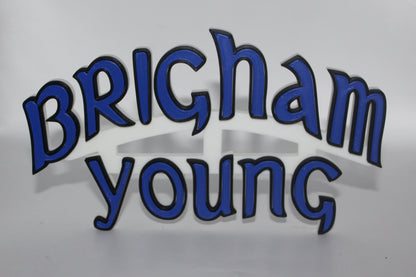 Brigham Young Cougars 3D printed Logo Sign Wall Desk Shelf Art