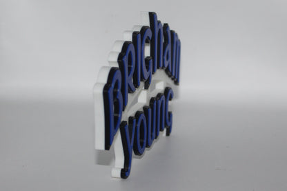Brigham Young Cougars 3D printed Logo Sign Wall Desk Shelf Art