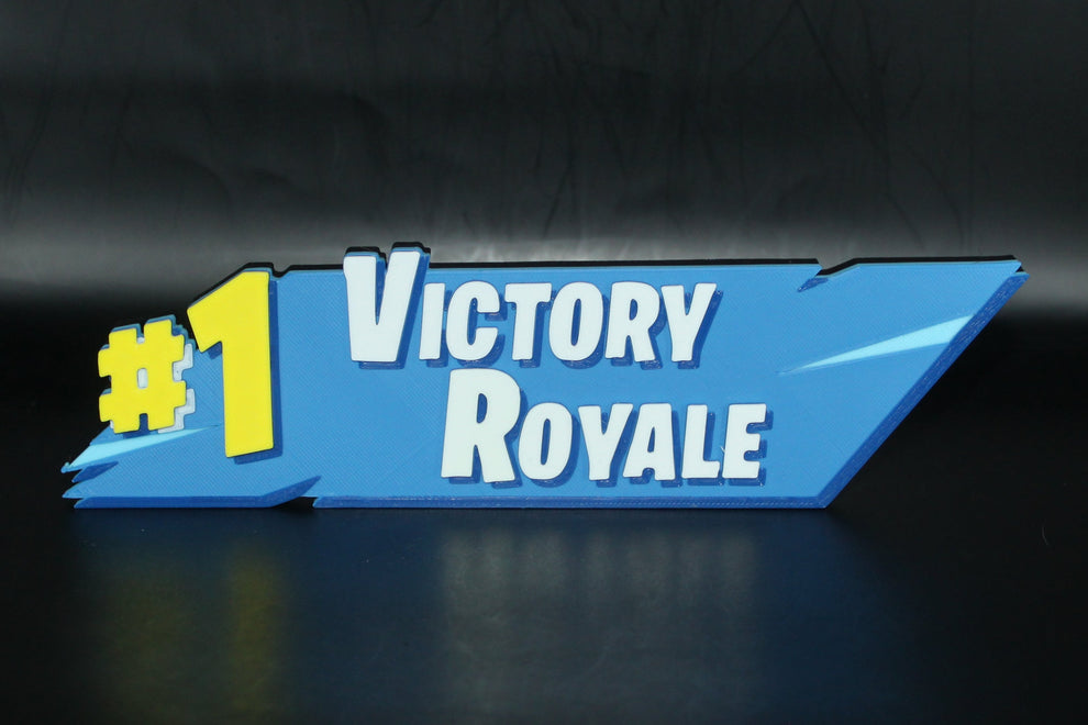 Victory Royale, Fortnite 3D printed Logo Sign Wall Desk Shelf Art ...