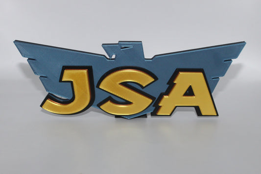 Justice Society of America, JSA 3D printed Logo Sign Wall Desk Shelf Art