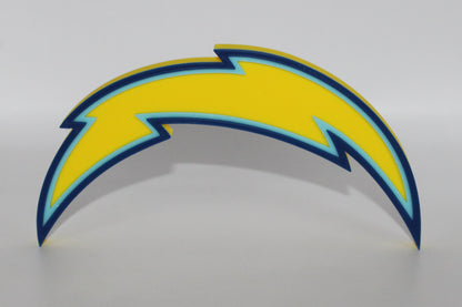 Los Angeles Chargers, National Football League 3D printed Logo Sign Wall Desk Shelf Art