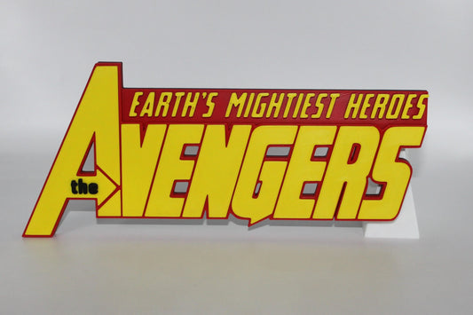 Avengers 3D printed Logo Sign Wall Desk Shelf Art