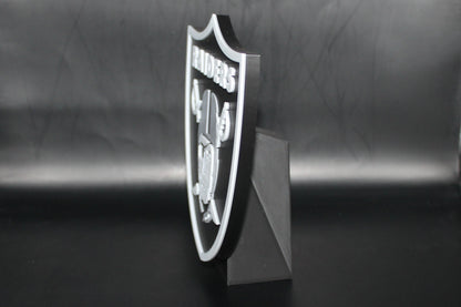 Oakland Raiders, NFL 3D printed Logo, Sign, Wall, Desk, Fridge, Shelf Art
