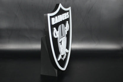 Oakland Raiders, NFL 3D printed Logo, Sign, Wall, Desk, Fridge, Shelf Art