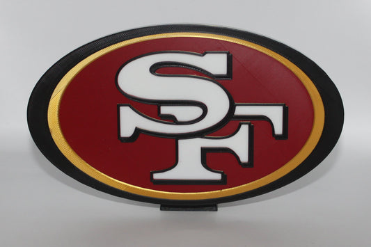 San Francisco 49ers, NFL 3D printed Logo, Sign, Wall, Desk, Fridge, Shelf Art